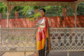 White Kathifera Silk Saree