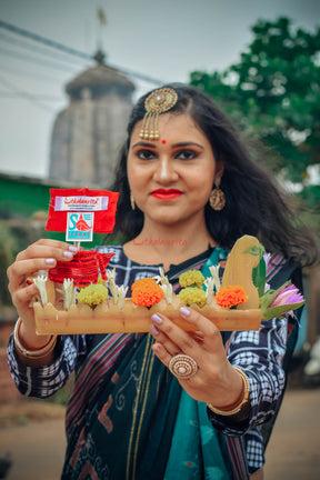 Jodi Sankha, Boita & Ducks Khandua Cotton Saree